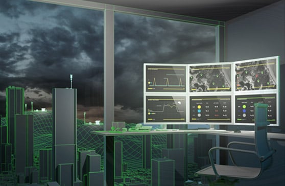 Multisite monitor in a control center